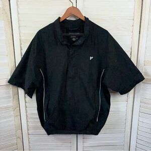 FootJoy FJ DryJoys Short Sleeve Golf 1/2 Zip Pullover Windbreaker Large